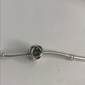 Authentic Pandora Silver 925 August Birthstone Eternity Circle Charm 790065C03